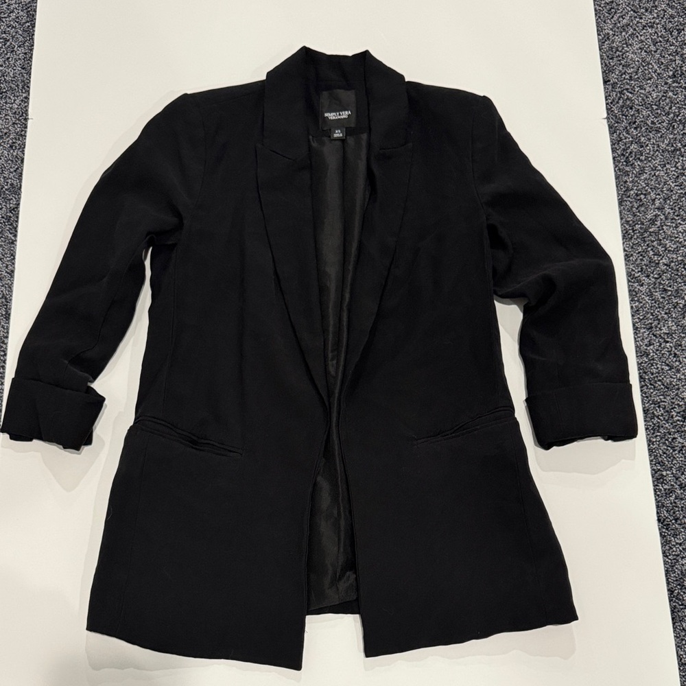Simply Vera Vera Wang Classic Black Blazer